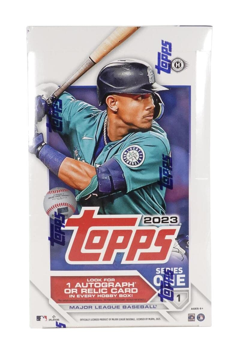 2023 Topps Series 1 Baseball Hobby Box (24 Packs: 1 Auto or Mem, 1 Silver Pack)