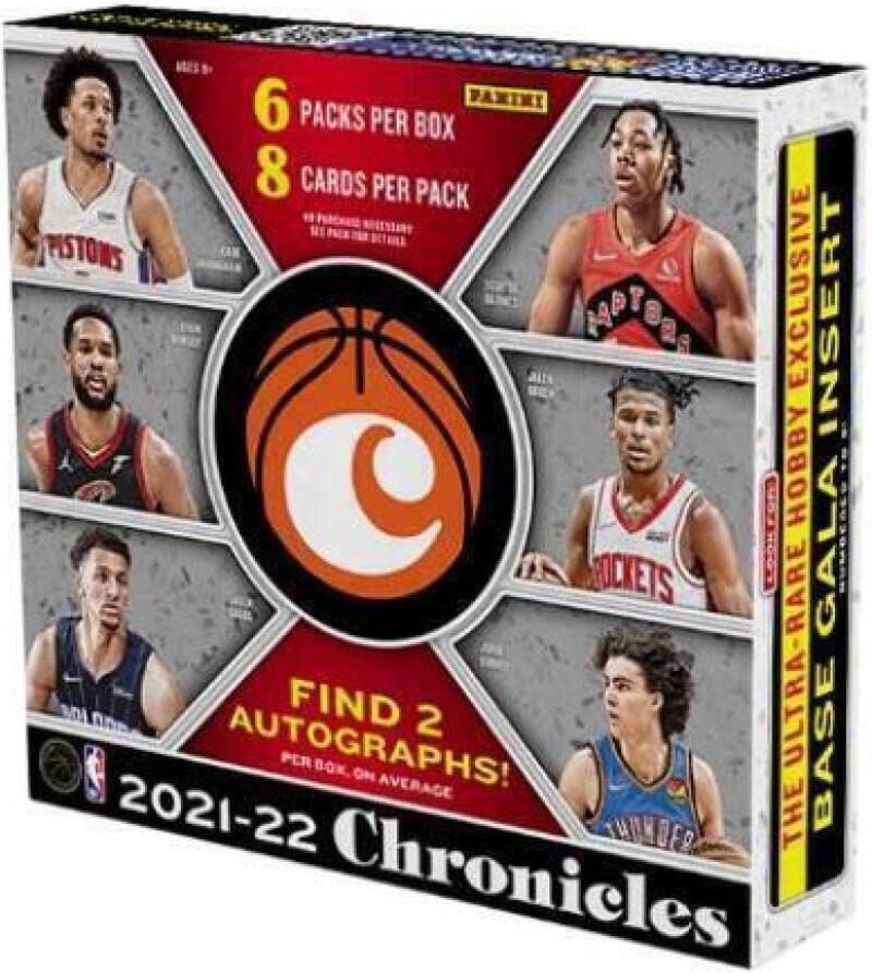 2021-22 Panini Chronicles Basketball Hobby Box (6 Packs/8 Cards: 2 Autos)