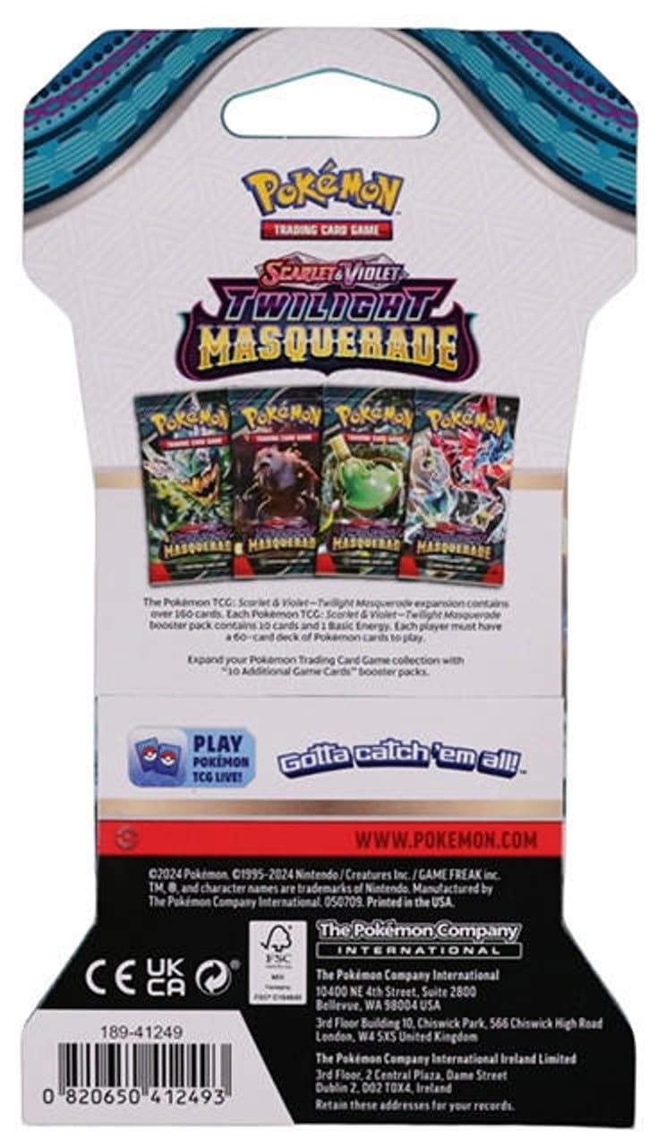 Pokemon Twilight Masquerade 1 Sleeved Booster Pack