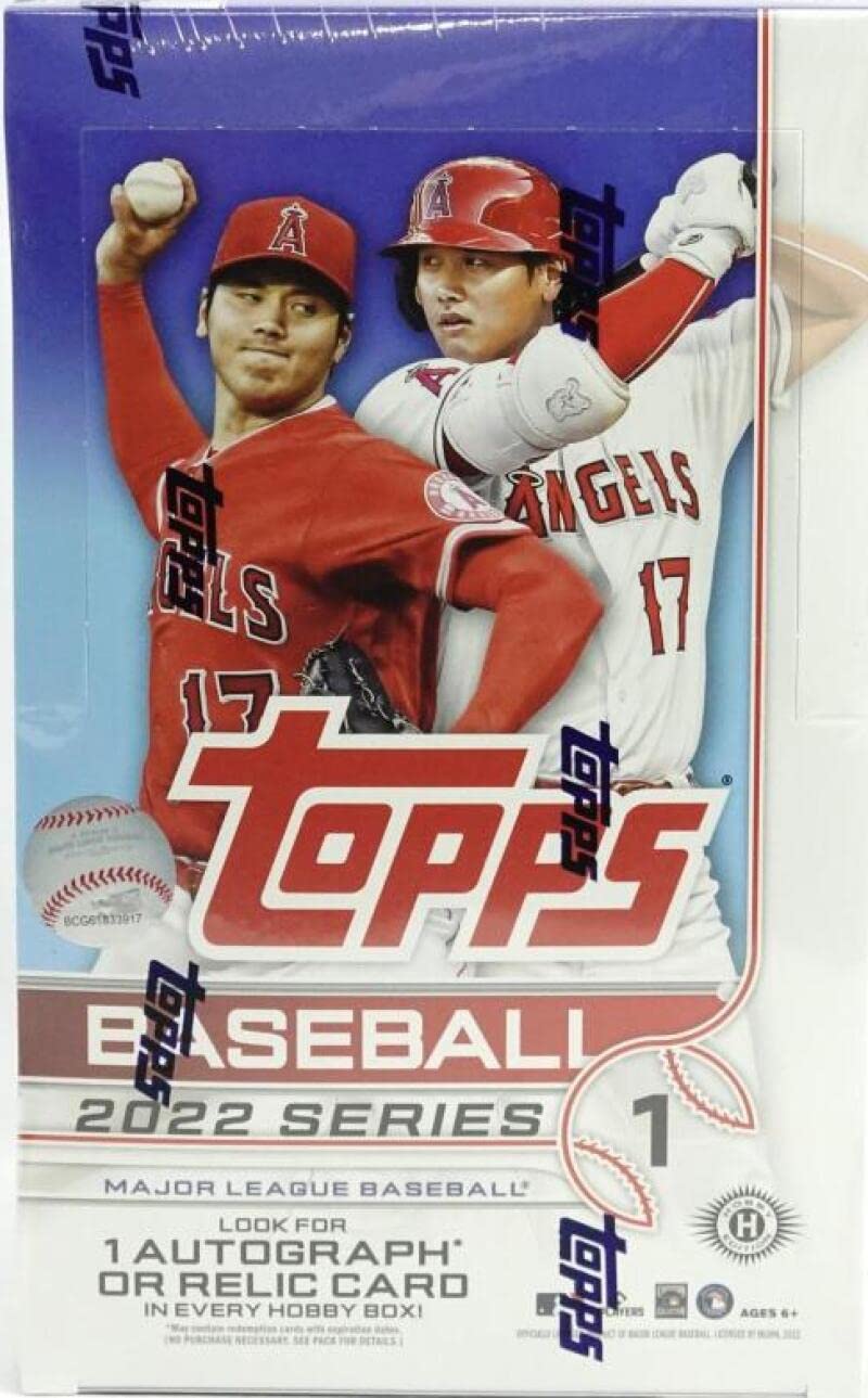 2022 Topps Series 1 Baseball Hobby Box (24 Packs/14 Cards: 1 Auto or Relic, 1 Silver Pack)