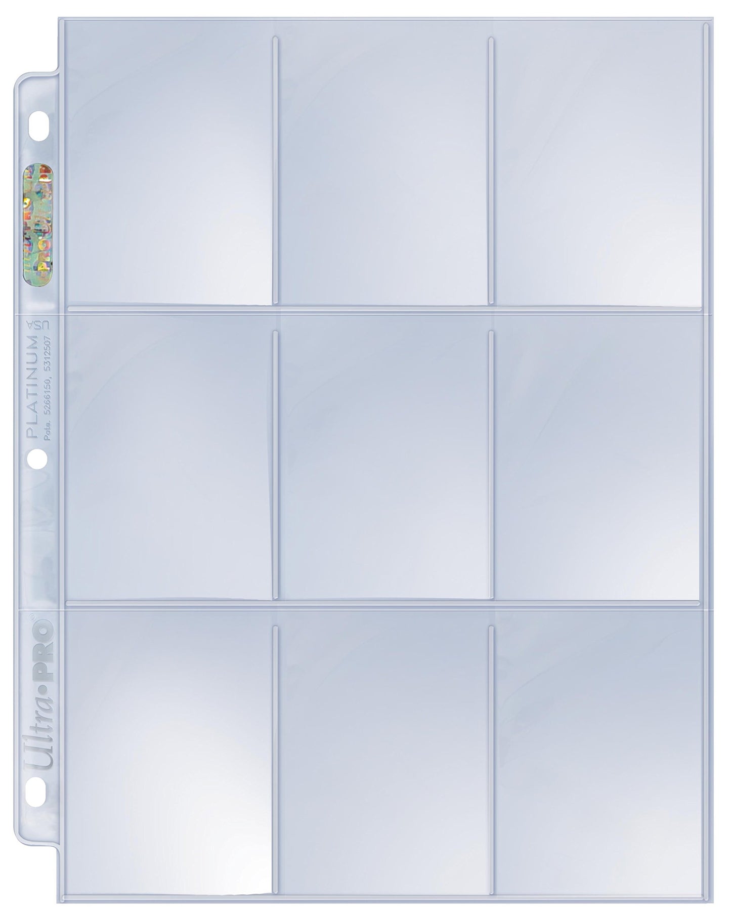 Ultra Pro 9 Pocket Pages Platinum Series 100 Pages of Card Sleeves for Trading Baseball Card Binder, -Pokemon and Baseball Card Sleeves