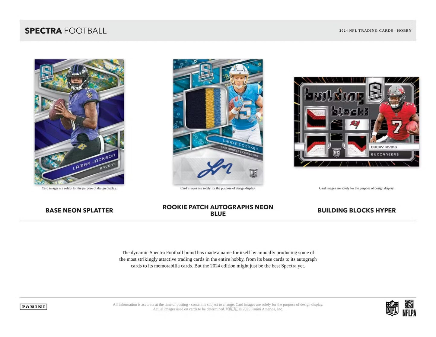 2024 Panini Spectra Football Hobby Trading Card Box (Four Autographs Per Box!)