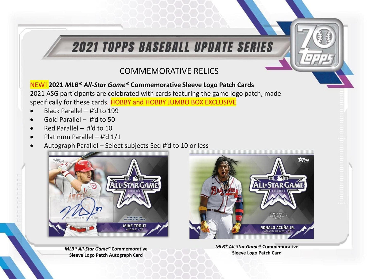 2021 Topps Update Baseball HOBBY BOX