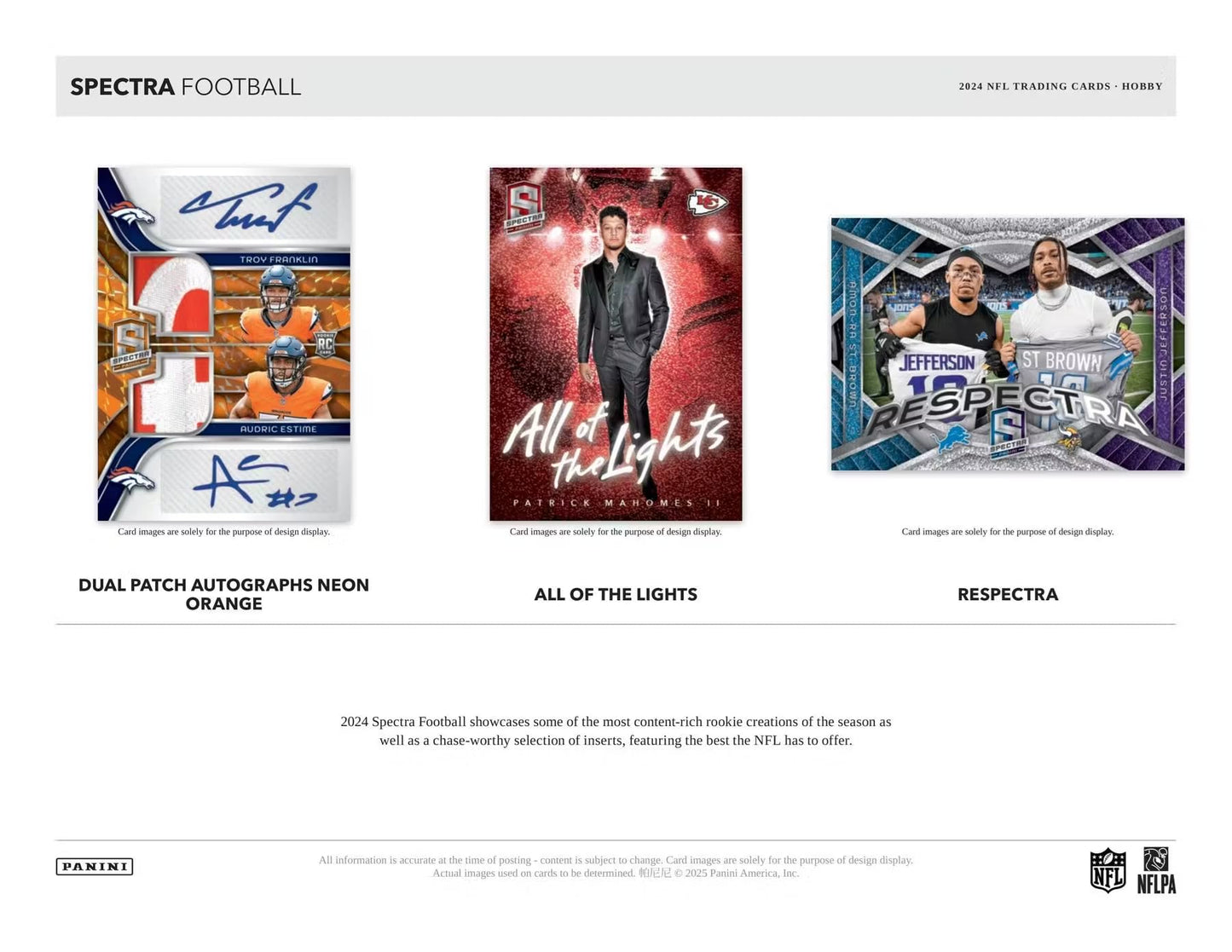 2024 Panini Spectra Football Hobby Trading Card Box (Four Autographs Per Box!)