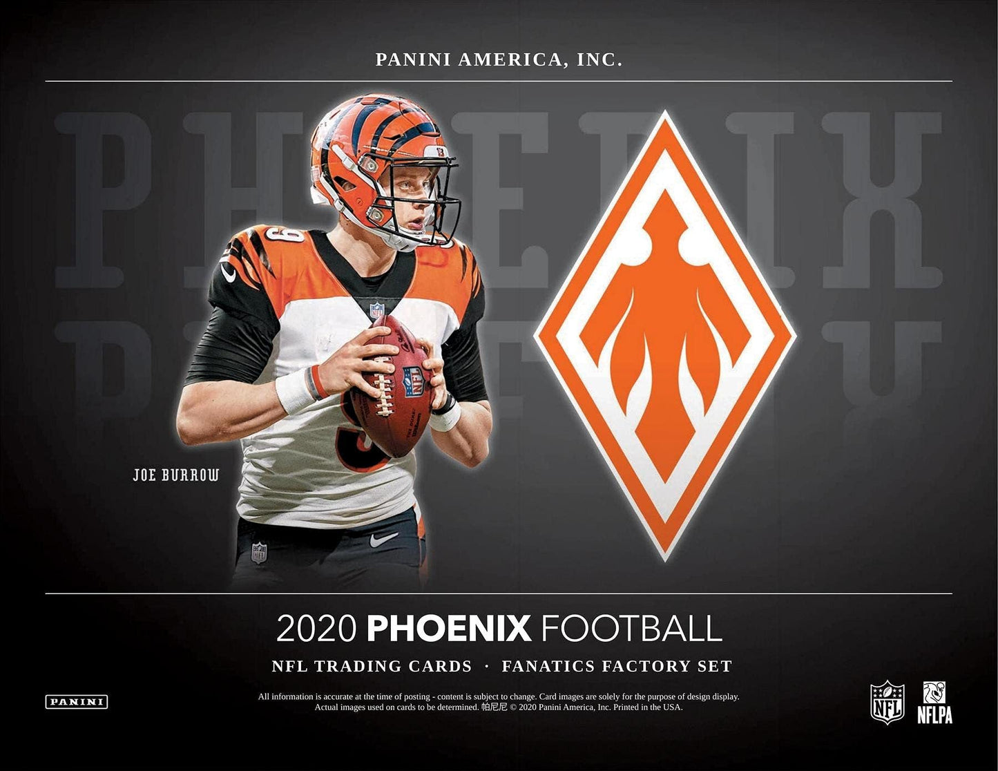 2020 Panini PHOENIX Exclusive 200-Card FACTORY Sealed FOOTBALL Card SET - Fanatics Fire Burst Parallel for Every Card! - Includes 100 Rookie cards with JUSTIN HERBERT and JOEBURROW!