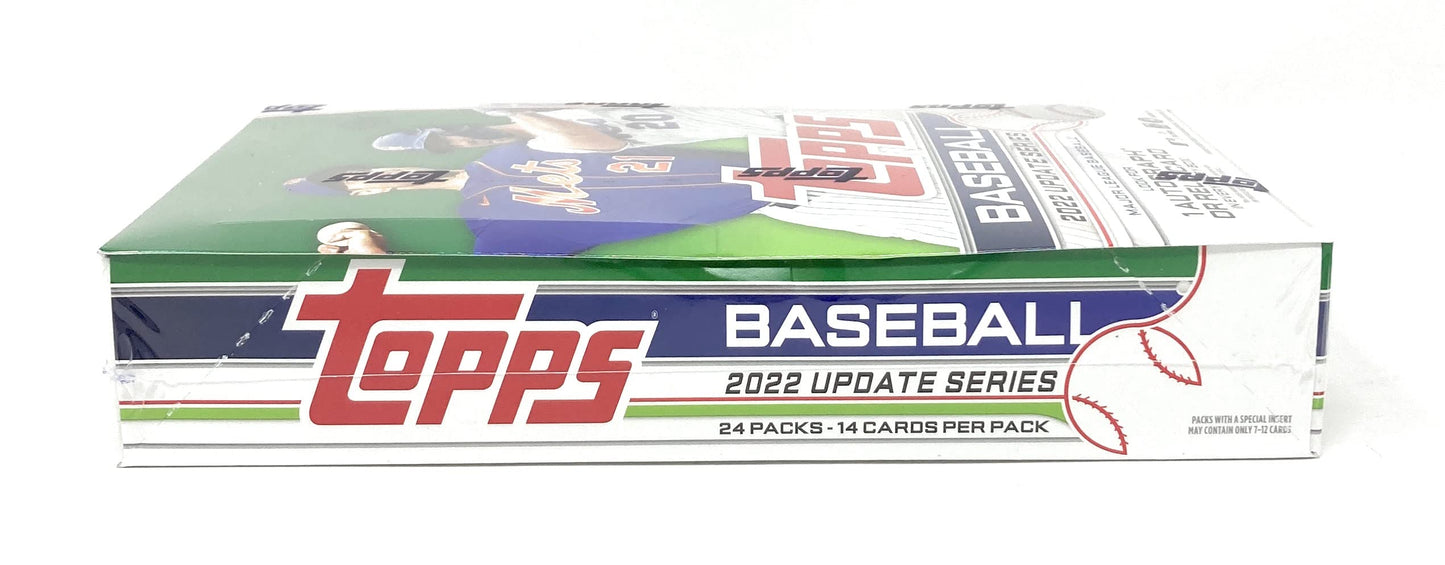 2022 Topps Update Baseball Hobby Box (24 Packs/14 Cards, 1 Silver Pack, 1 Auto or Relic)