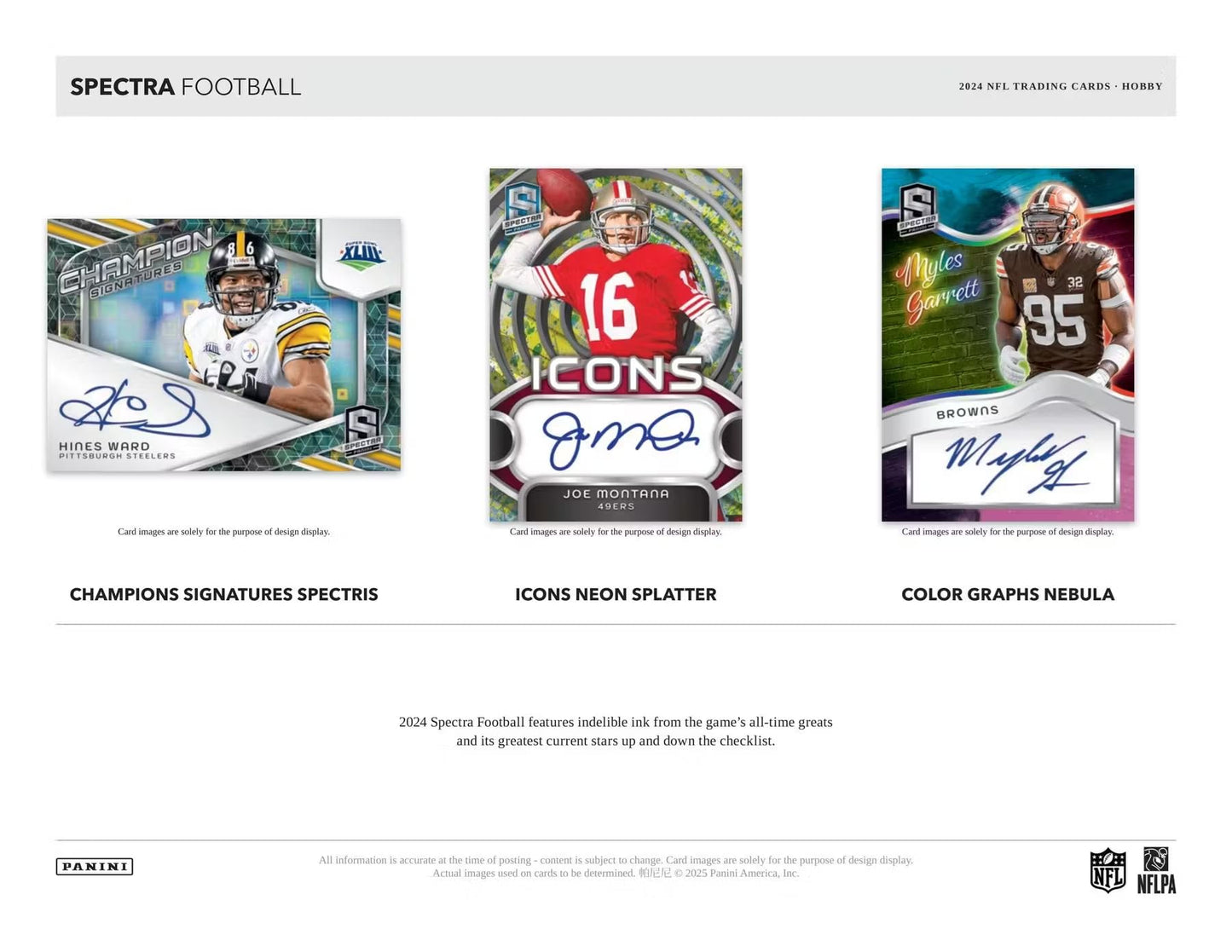 2024 Panini Spectra Football Hobby Trading Card Box (Four Autographs Per Box!)