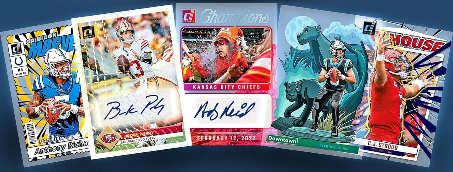 2023 Panini Clearly Donruss NFL Football HOBBY Box 1 Autograph Per Trading Card Box