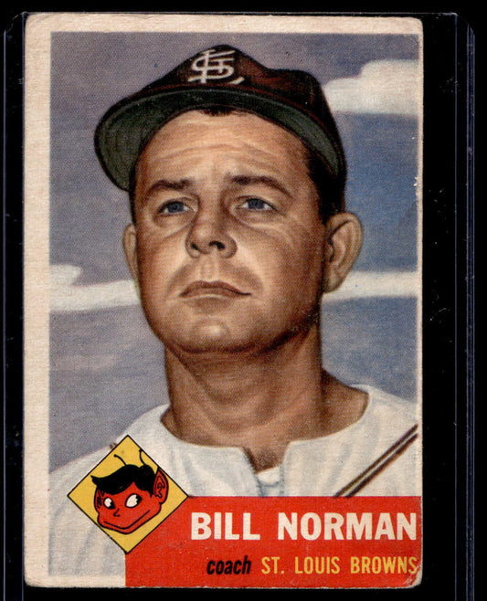 1953 Topps #245 Bill Norman CO - GOOD