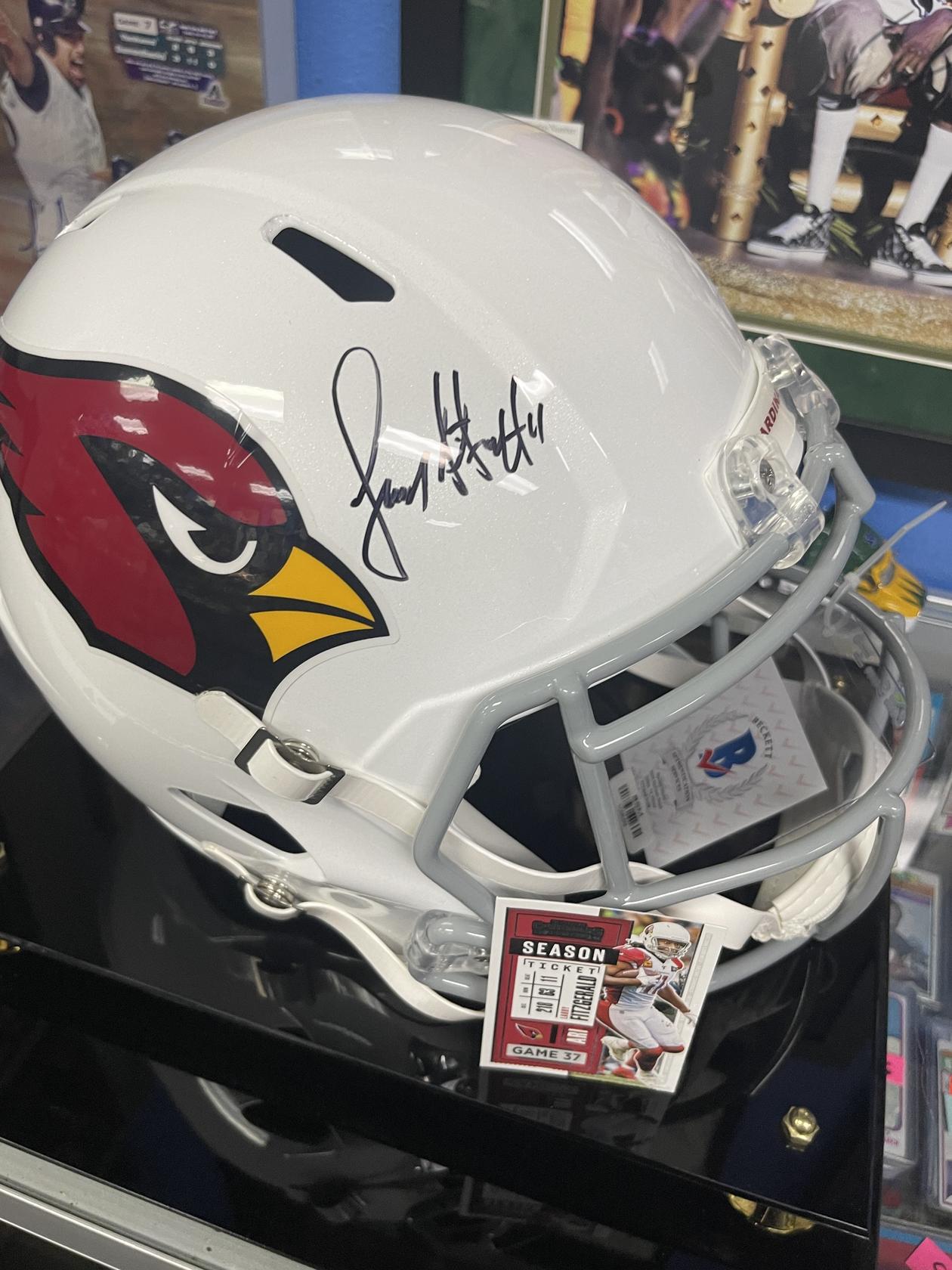 Larry fitzgerald hot sale signed helmet