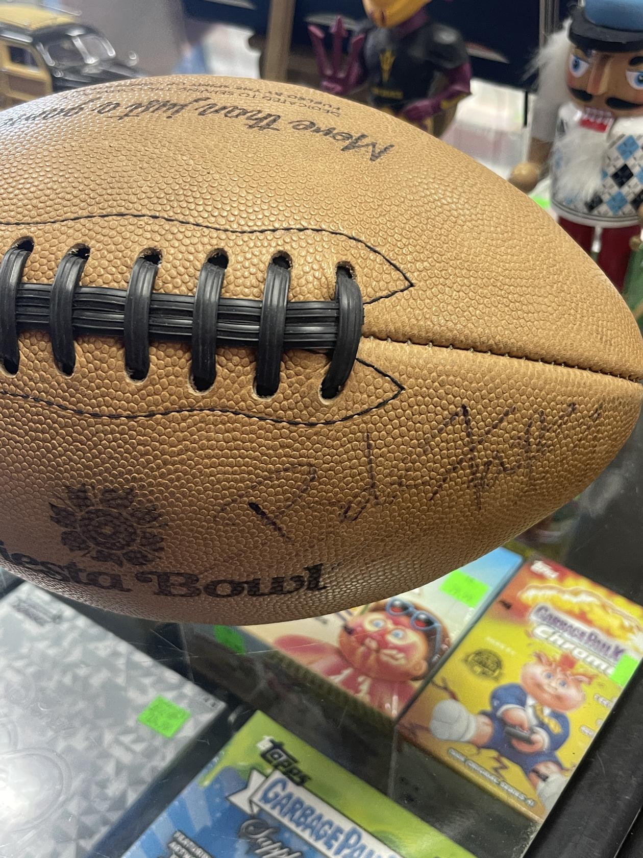 Bob Stoops Autographed Fiesta Bowl Football | BoxSeat Collectibles
