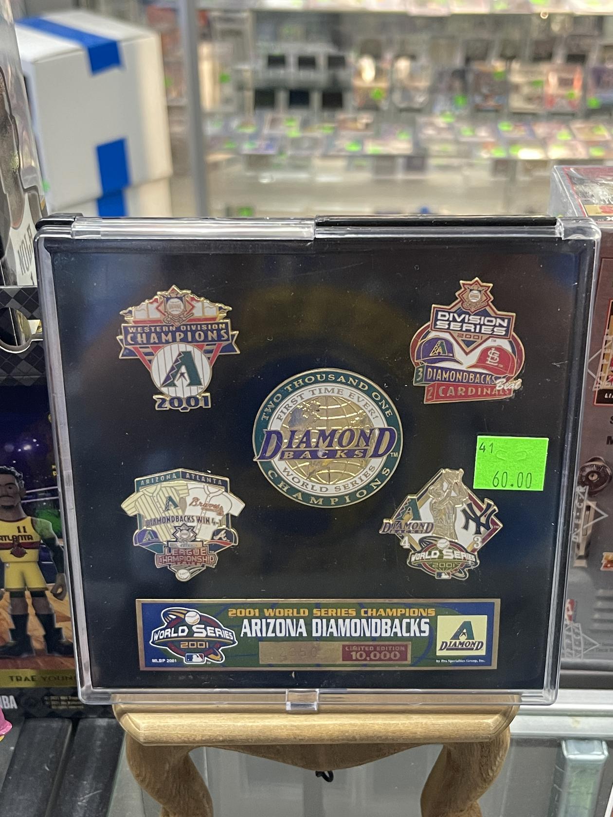 Diamondbacks World Series Champions 2001 Numbered Pin Set Numbered to 10,000| BoxSeat Collectibles