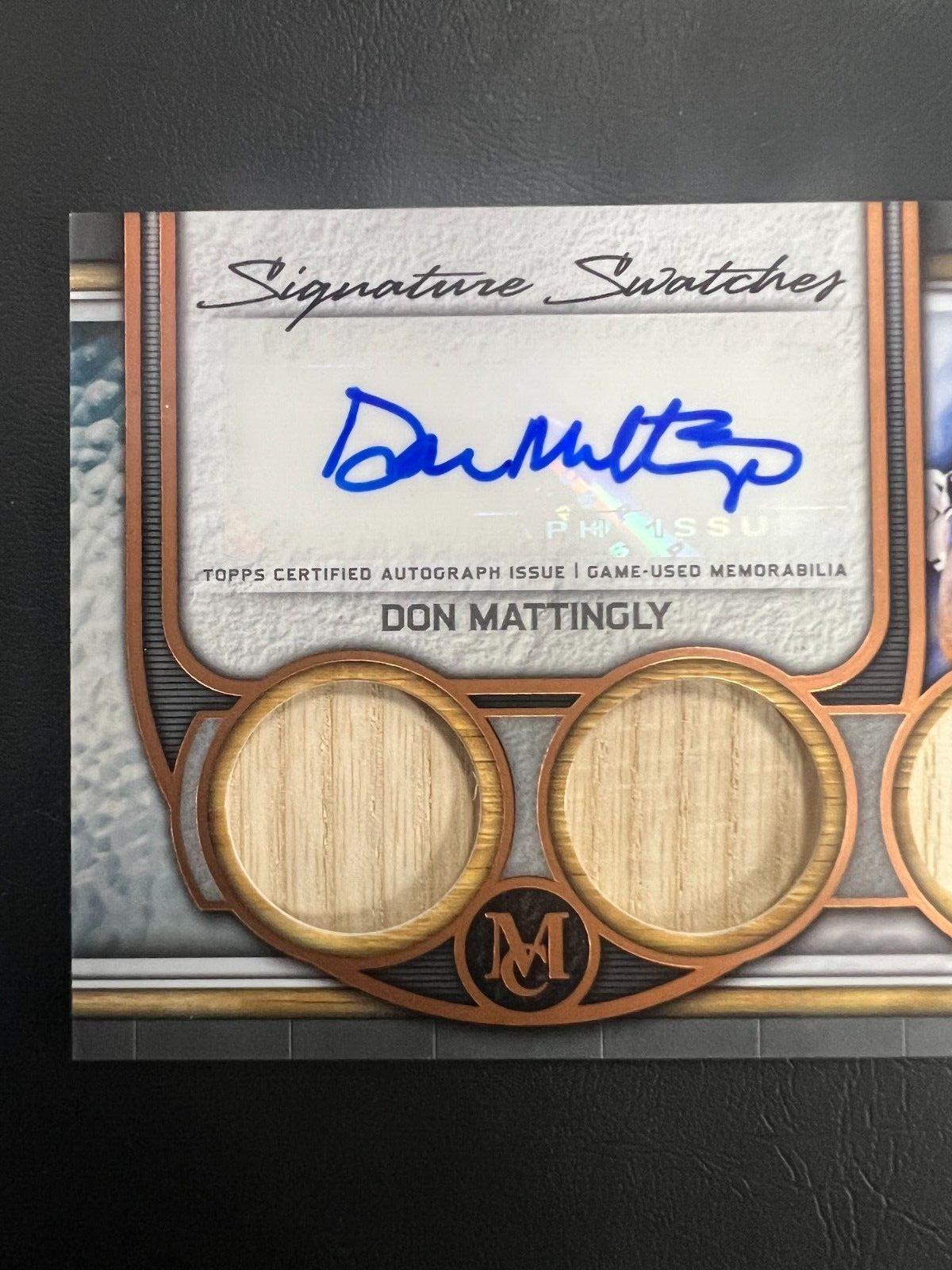 2023 Topps Museum Collection Signatures Swatches Game Bat Don Mattingly #9/25 J