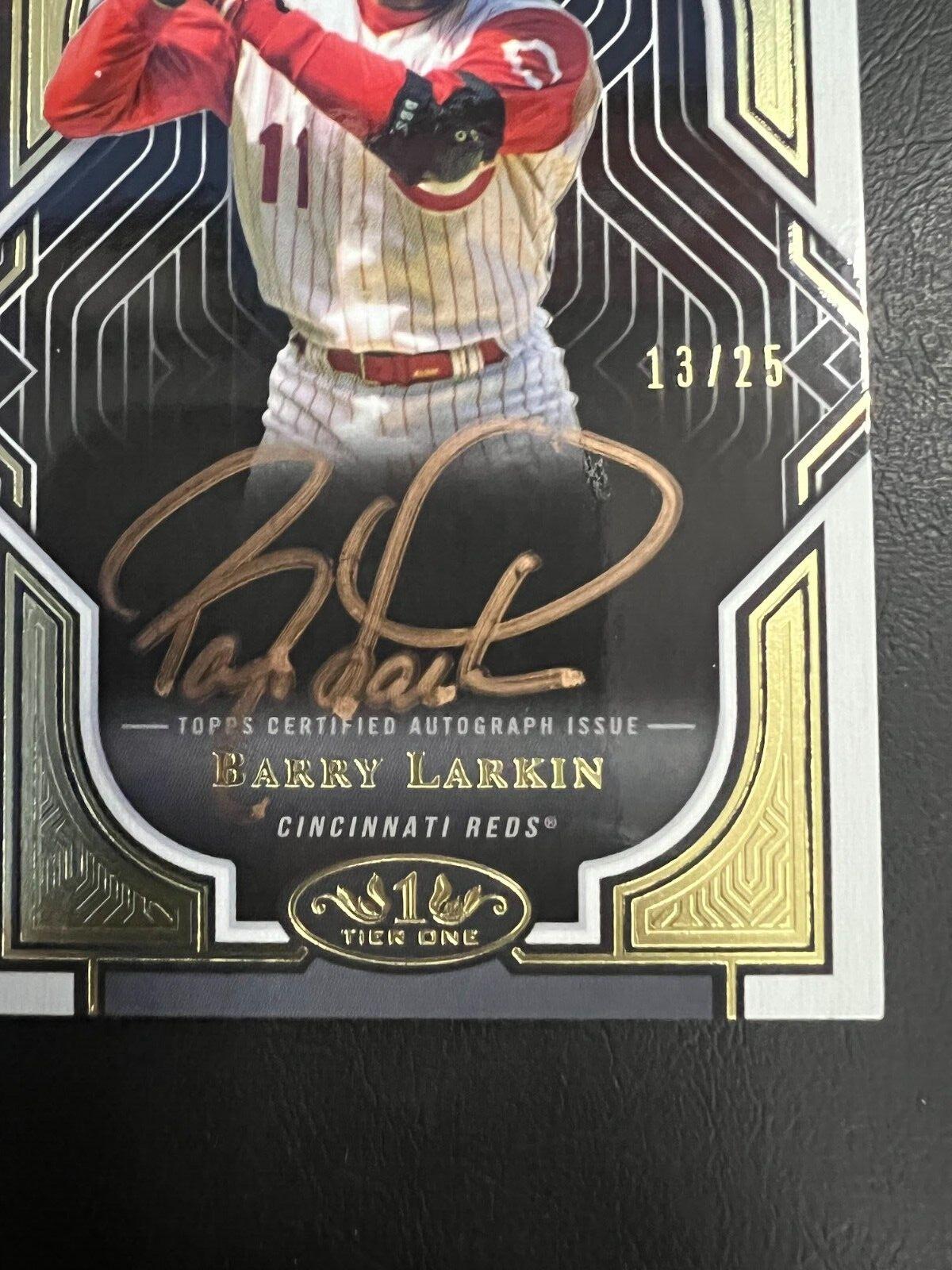 Barry Larkin 2023 Topps Certified Tier One Bronze Ink Autograph 13/25 J