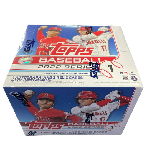 2022 Topps Series 1 Baseball Hobby HTA Jumbo Box (10 Packs/46 Cards 2 Silver Packs)