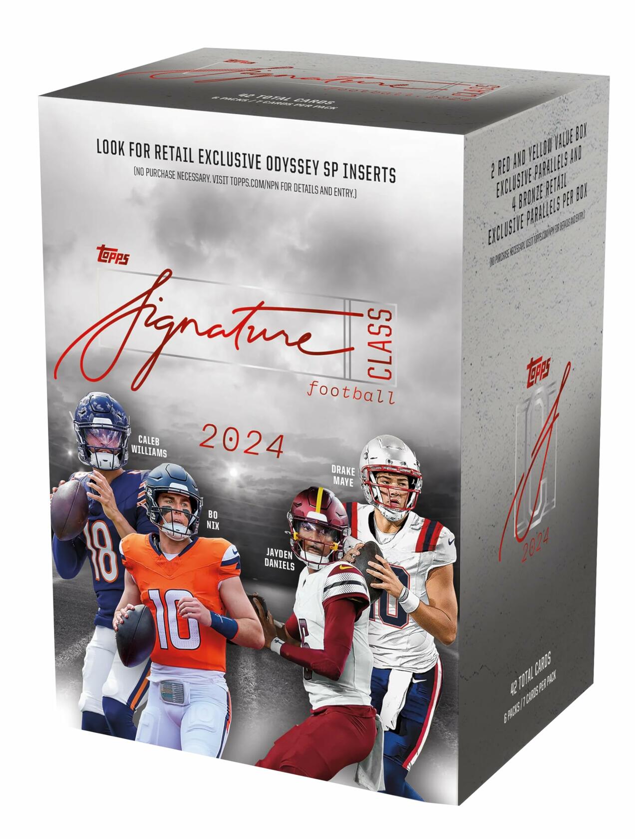 2024 Topps Signature Class Football Trading Card Box (Look for Retail Exclusive Odyssey SP Inserts)