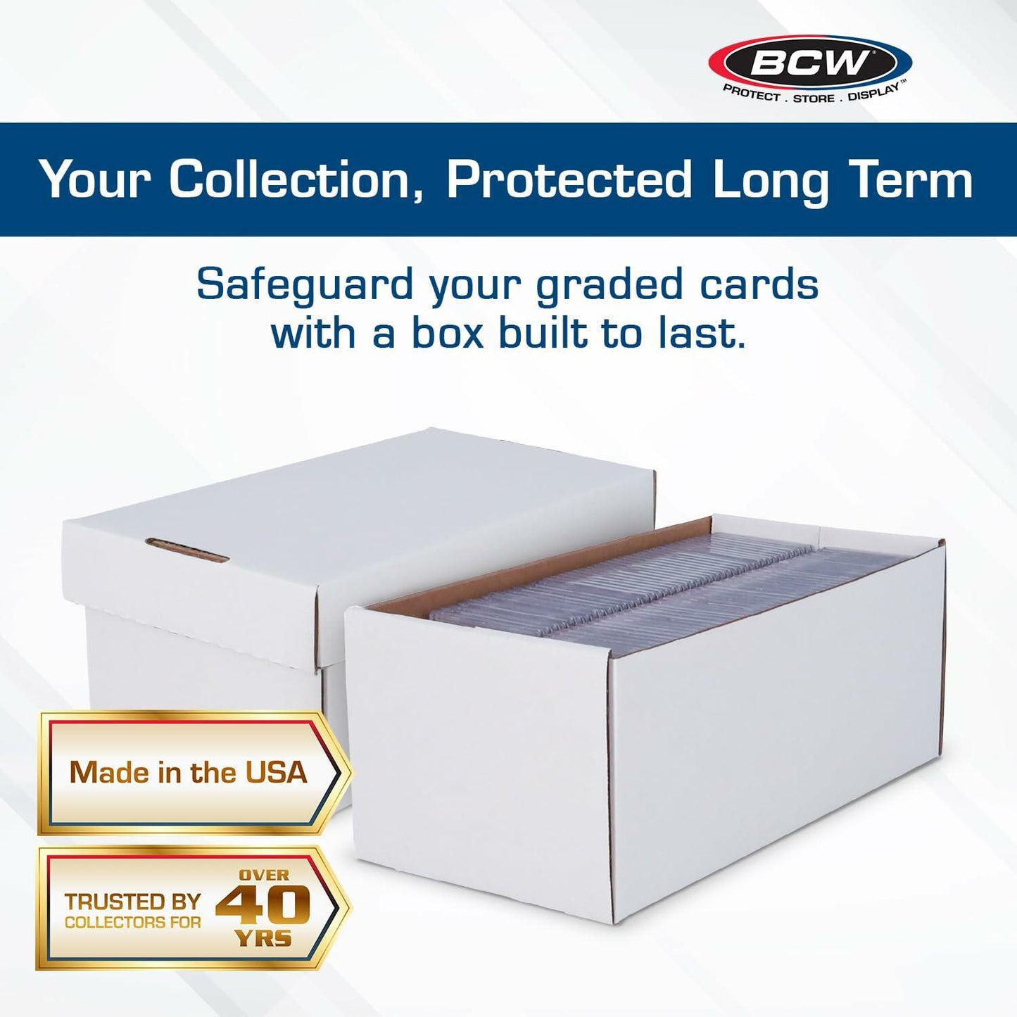 BCW 1ct Graded Shoe Box - Card Storage Holds 300 Toploaders & 100 Graded Cards