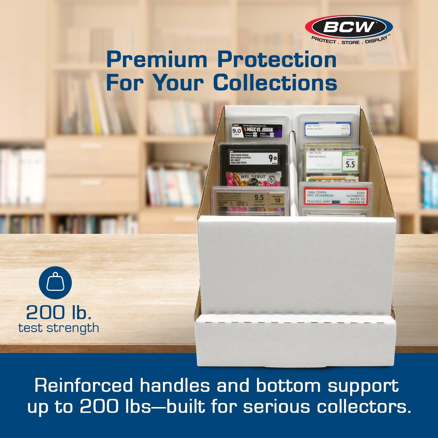 BCW 1ct Graded Shoe Box - Card Storage Holds 300 Toploaders & 100 Graded Cards
