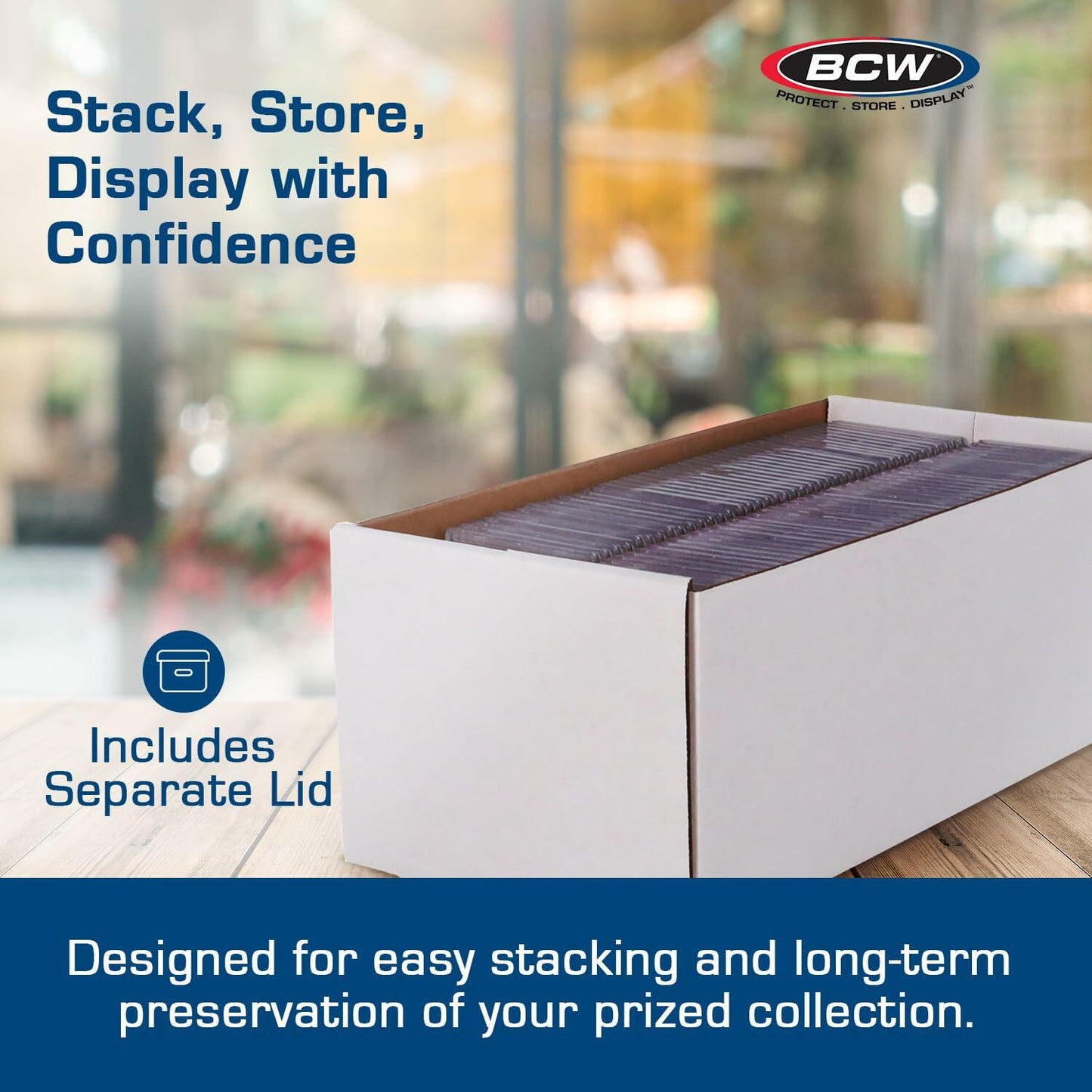 BCW 1ct Graded Shoe Box - Card Storage Holds 300 Toploaders & 100 Graded Cards