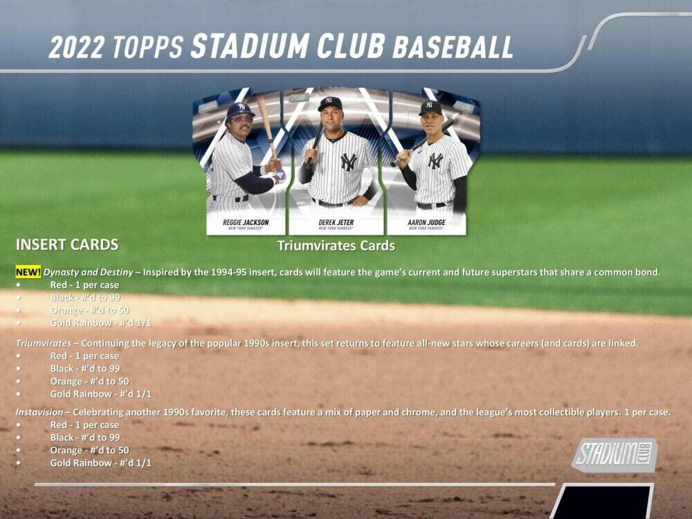2022 Topps Stadium Club Baseball Hobby Box (16 Packs/8 Cards: 2 Autos)