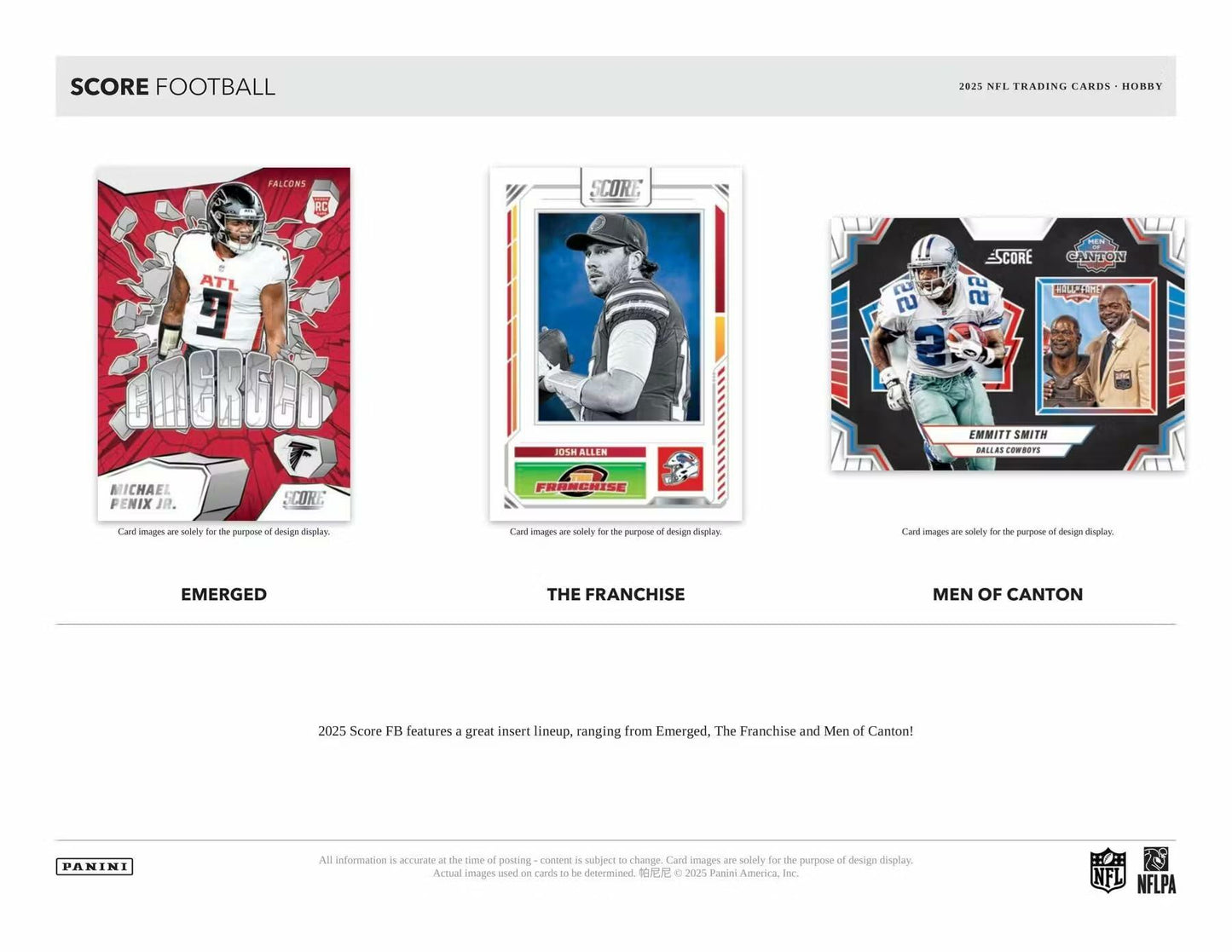 2025 Panini Score Football Hobby Trading Card Box (Four Autographs Per Hobby Box)