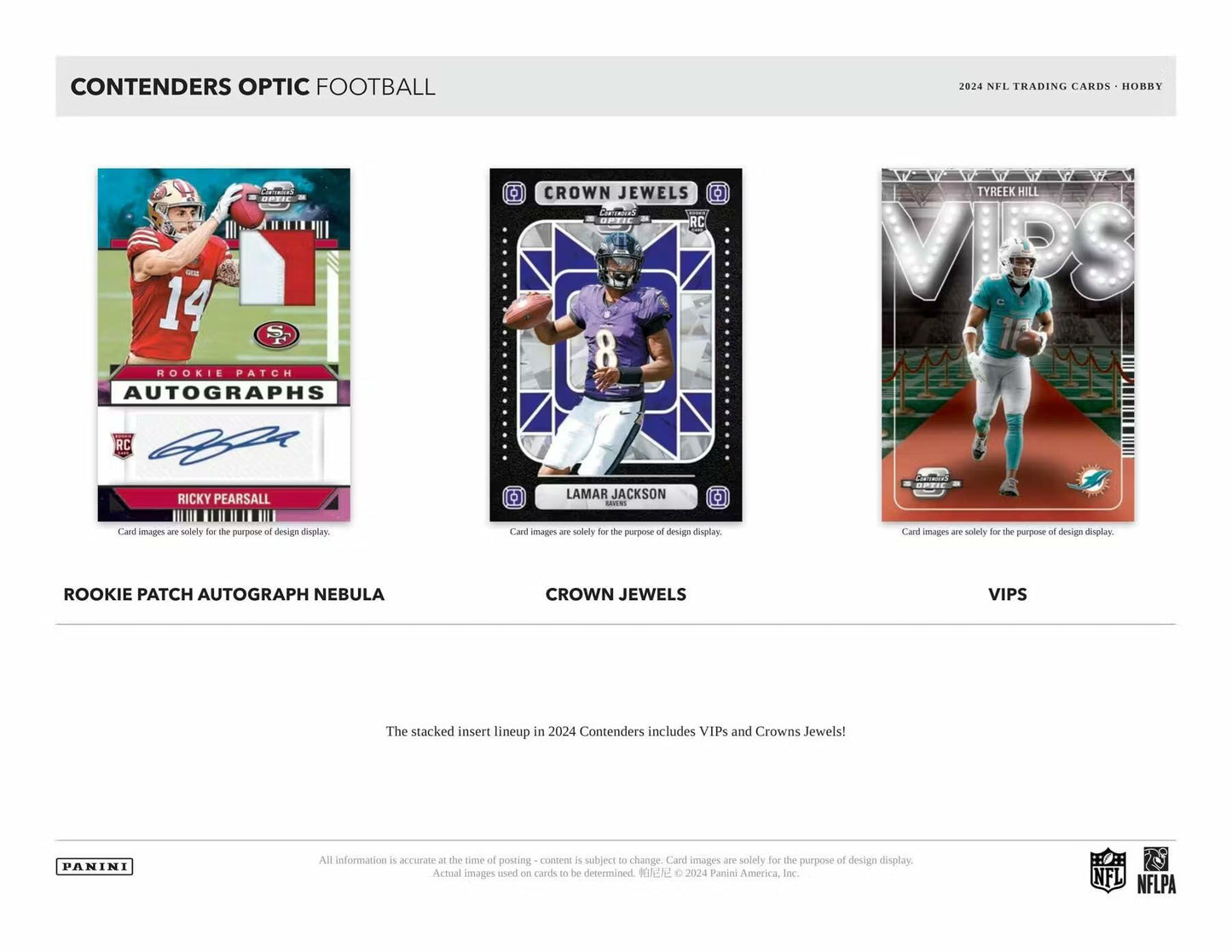 2024 Panini Contenders Optic Football Hobby Trading Card Box (Two Autographs Per Box)