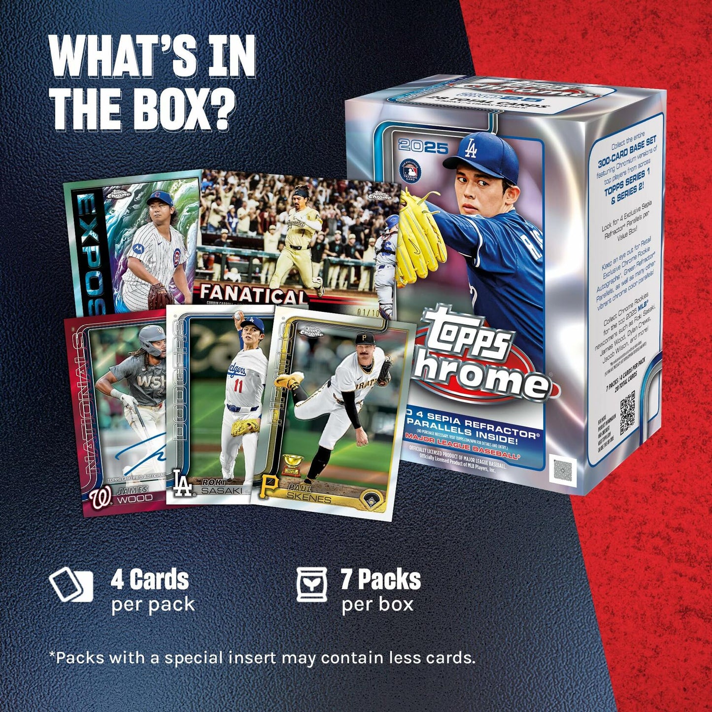 Topps 2025 Chrome Baseball BLASTER BOX