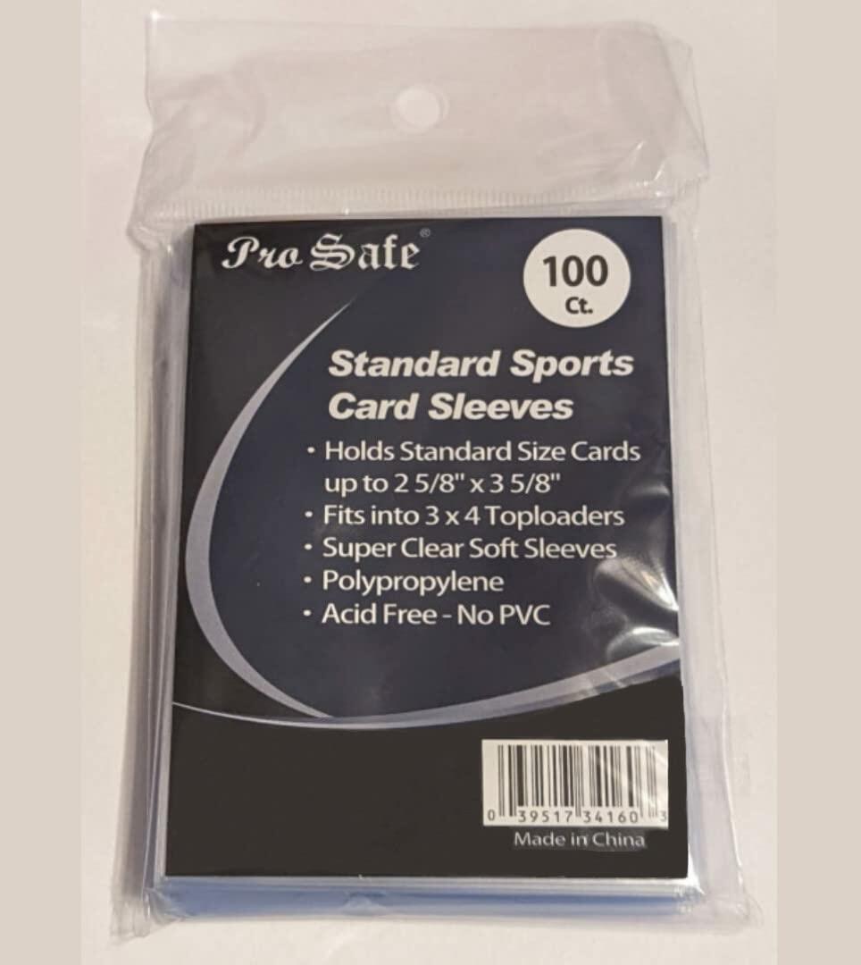 (1,000 Count)Pro Safe Standard Soft Sports Card Sleeves 2-5/8" by 3-5/8" (67x94mm), Super Clear