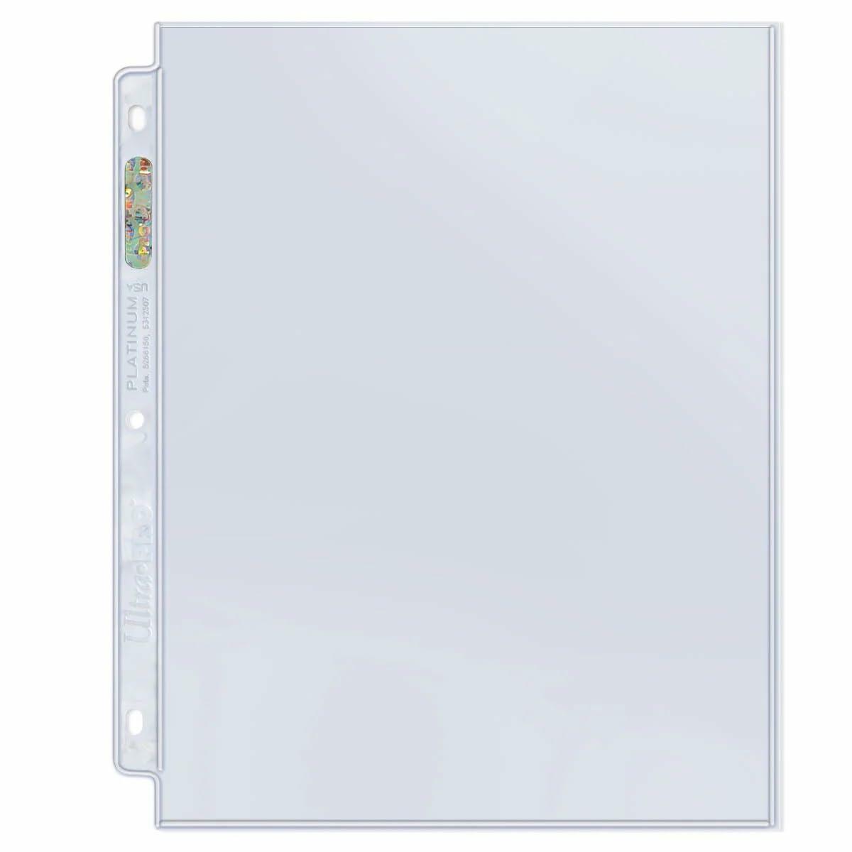 Ultra Pro 1-Pocket Platinum Page with 8-1/2" X 11" Pocket 100 ct.