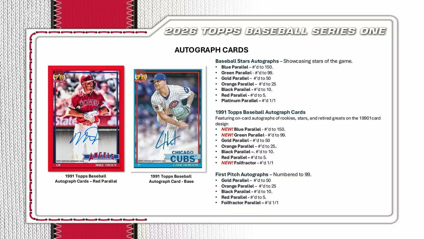 MLB 2026 TOPPS Series 1 Baseball MEGA Box