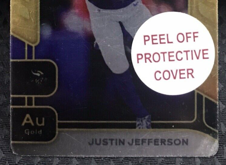 2020 Justin Jefferson Elements RC Gold #/91 Metal Card Vikings
