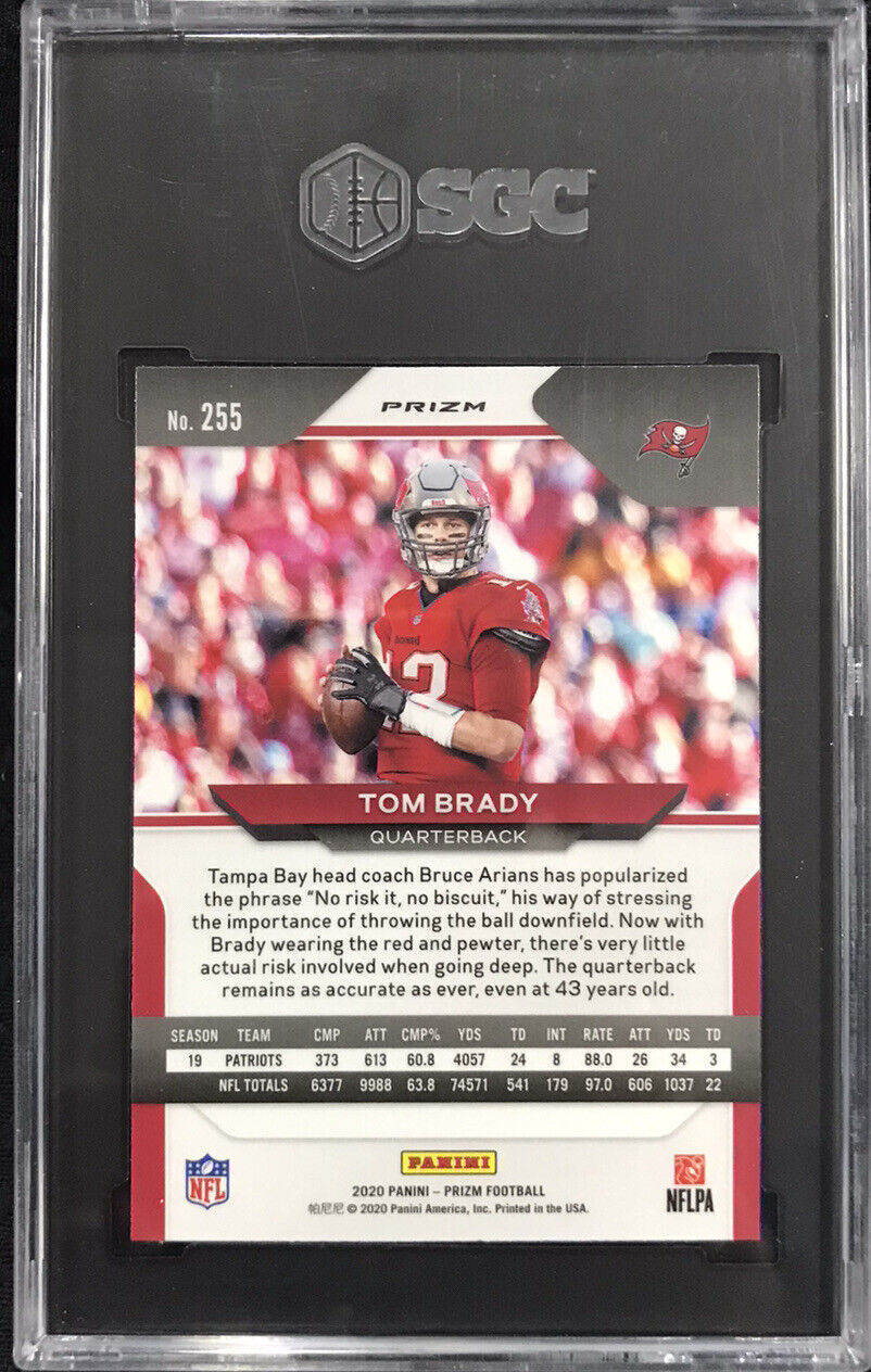 2020 Prizm Tom Brady Orange Lazer Prizm SGC Gem Mint 10 Buccaneers🐐🔥📈