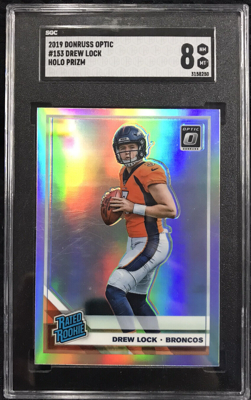 2019 Panini Donruss Optic Rated Rookies Silver Drew Lock #153 SGC 8 Rookie RC