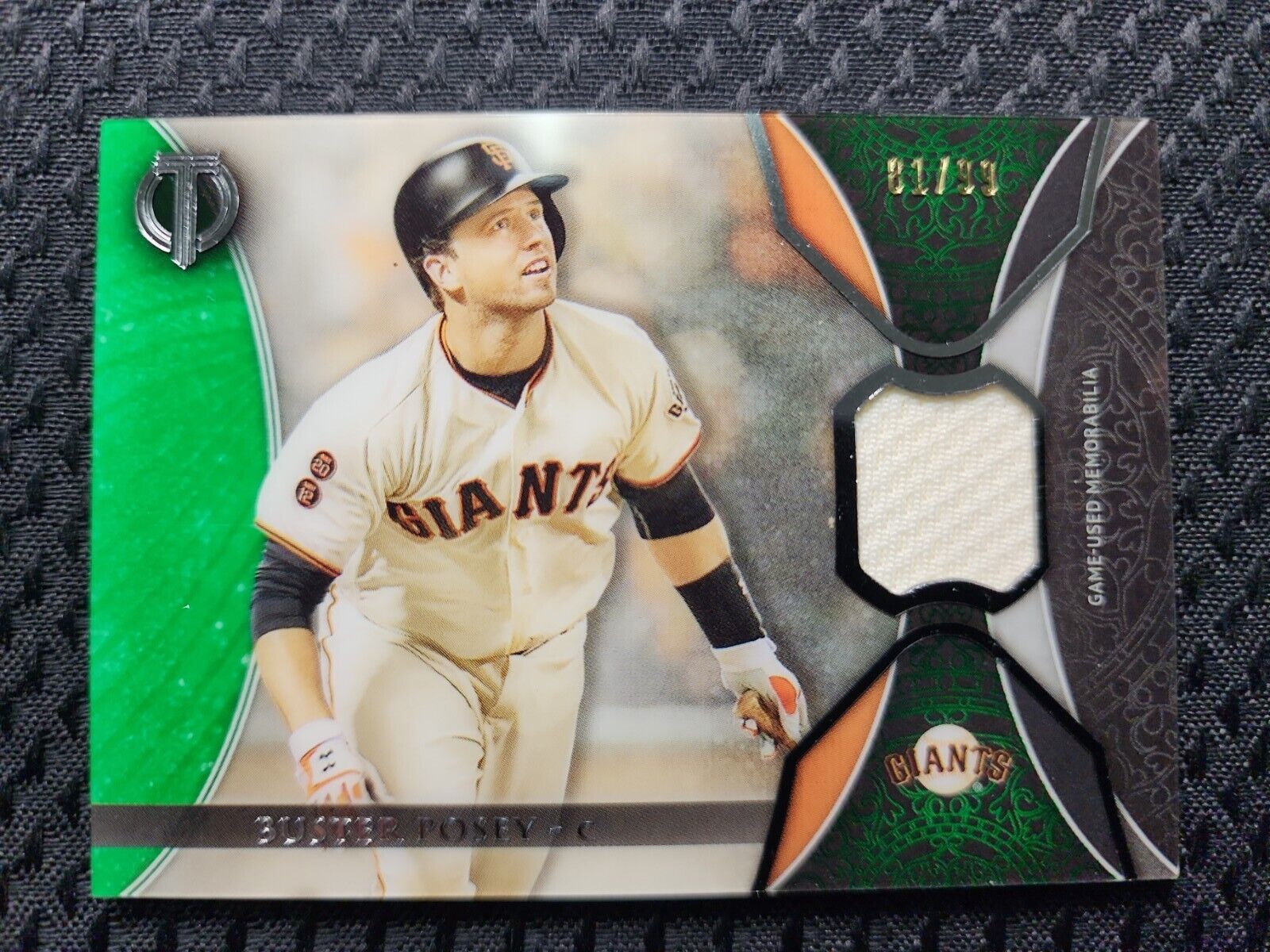buster posey game used jersey