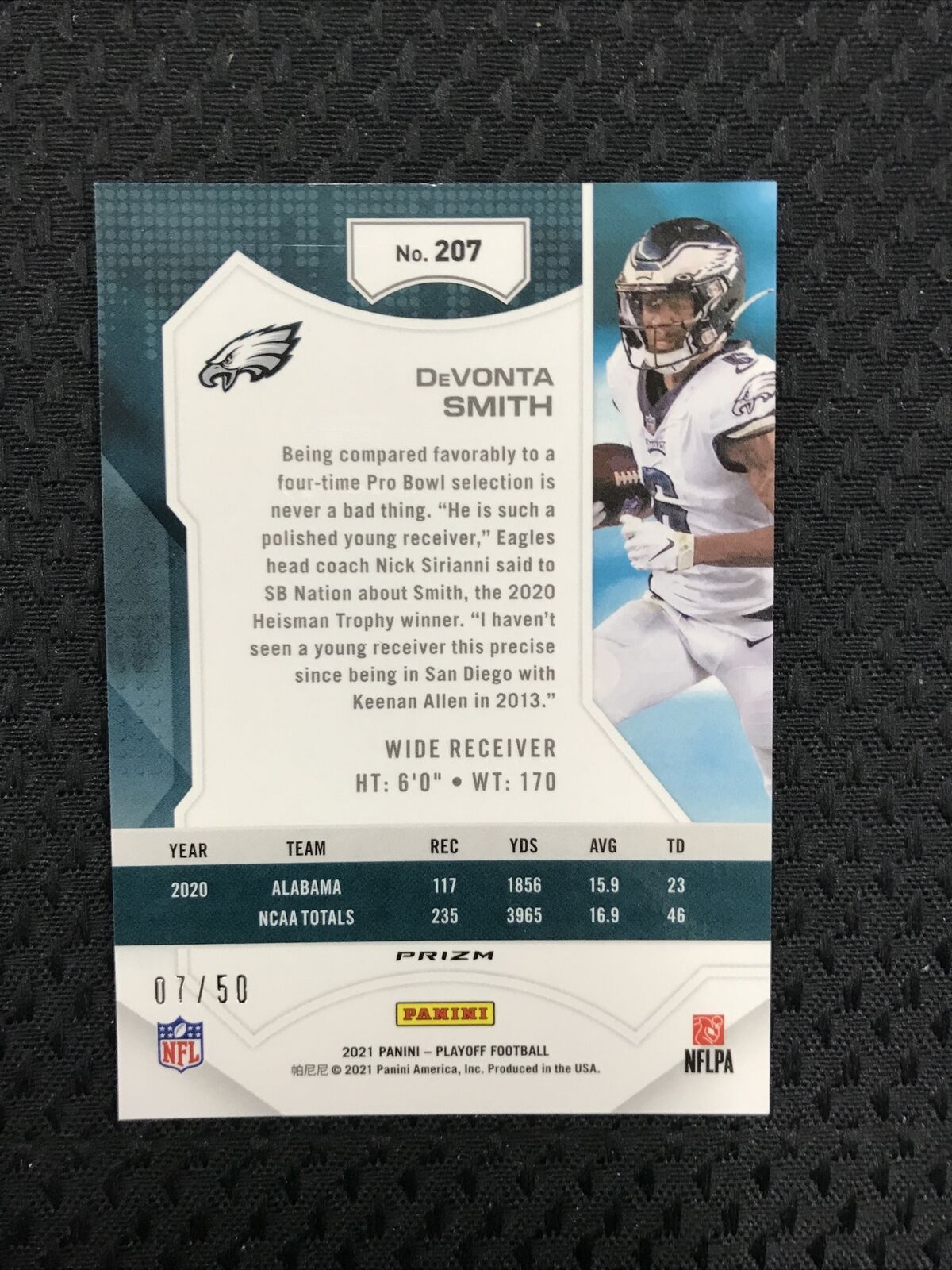 2021 NFL Playoff PLUS Devonta Smith #207 Blue /50 ROOKIE - RARE!!