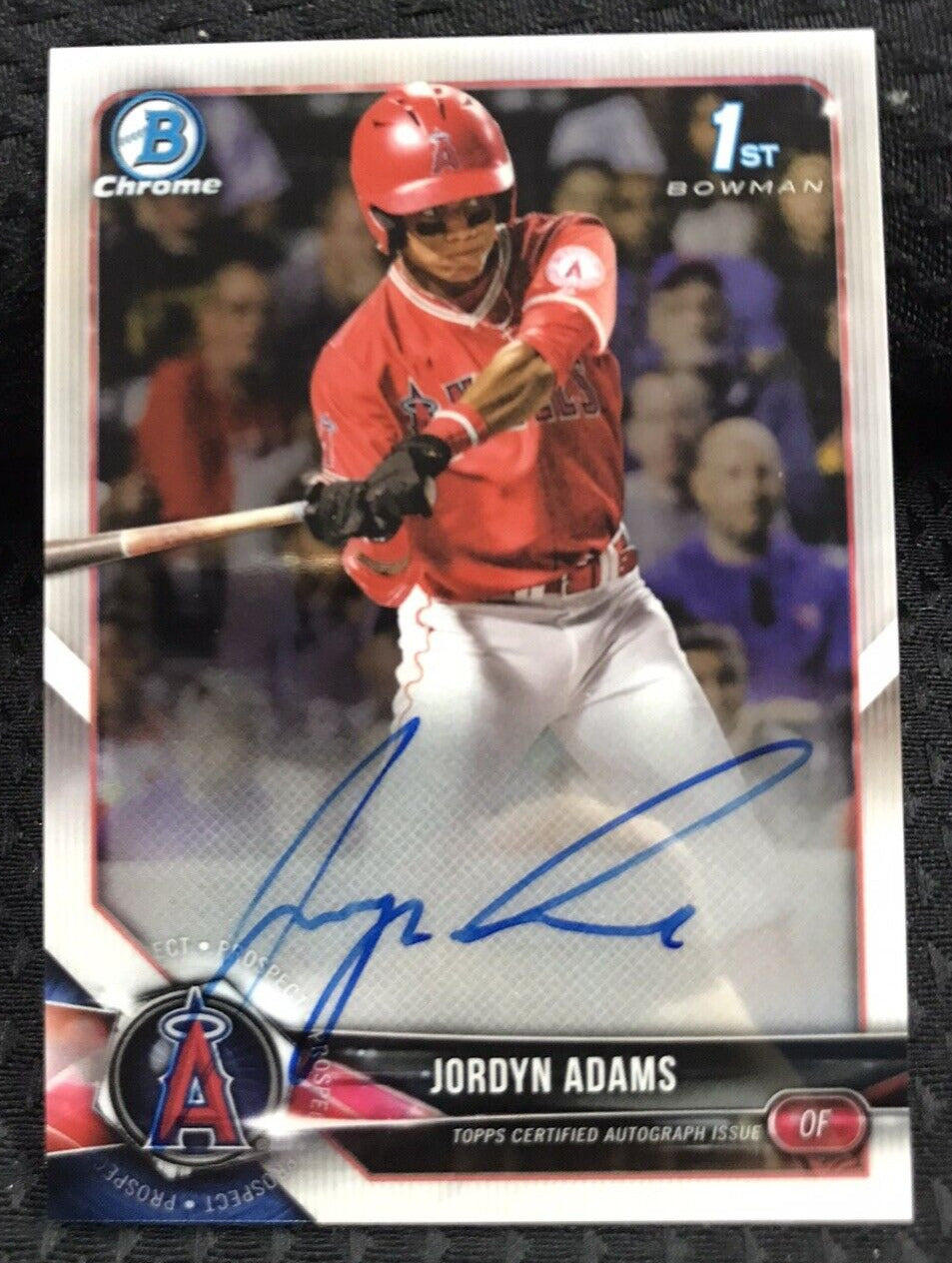 2018 Bowman Draft Chrome Jordyn Adams Auto #CDA-JA Angels 1st Prospect Autogrpah