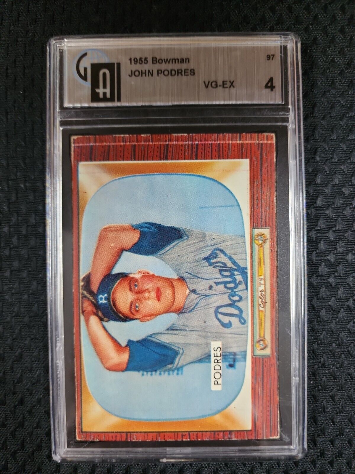 1955 BOWMAN JOHN PODRES # 97 GA 4 BROOKLYN DODGERS