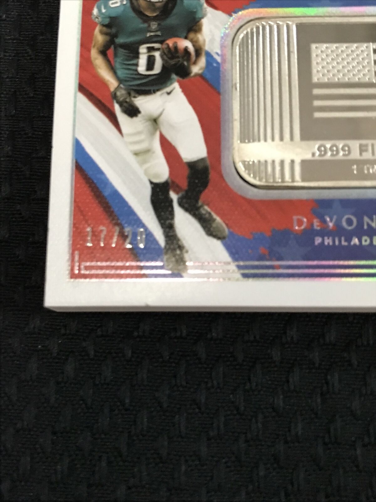 2021 Impeccable DeVonta Smith RC .999 Silver USA 1 Troy Ounce #d/20 Eagles