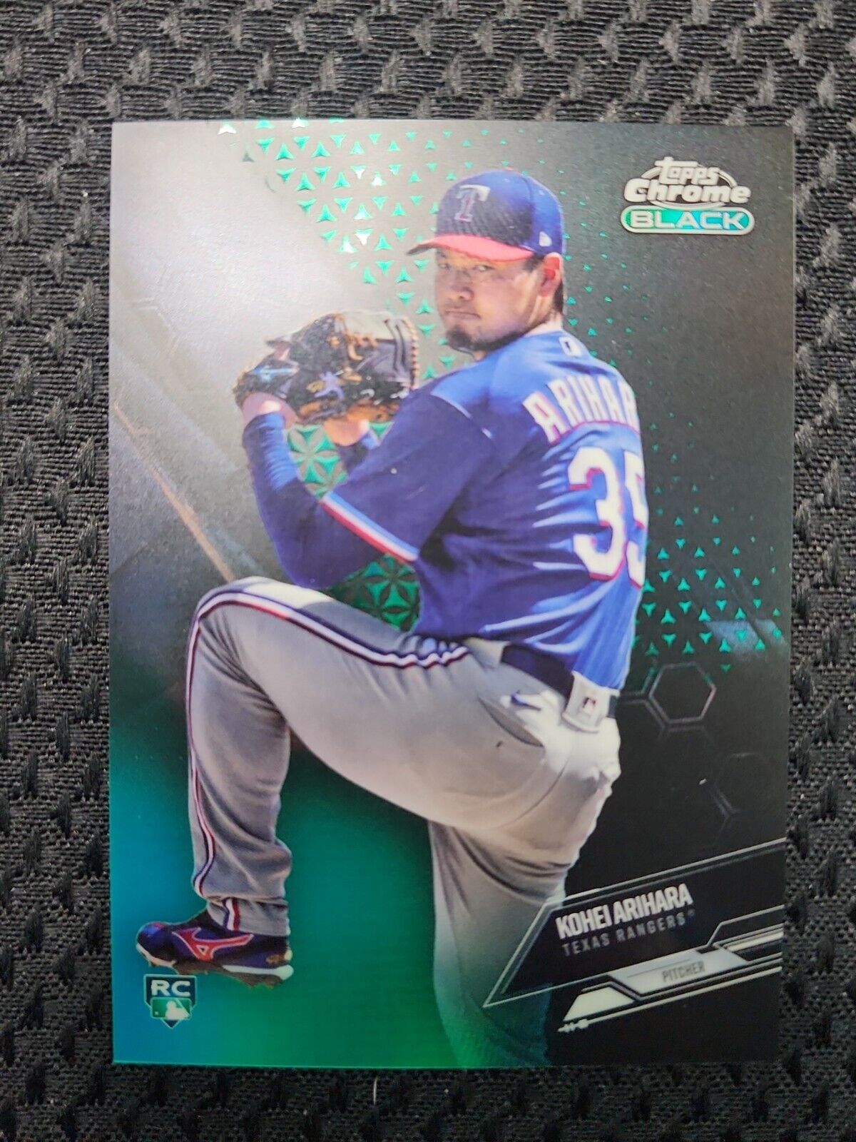 2021 Topps Chrome Black Kohei Arihara Rookie #47 Green Refractor /99 RC