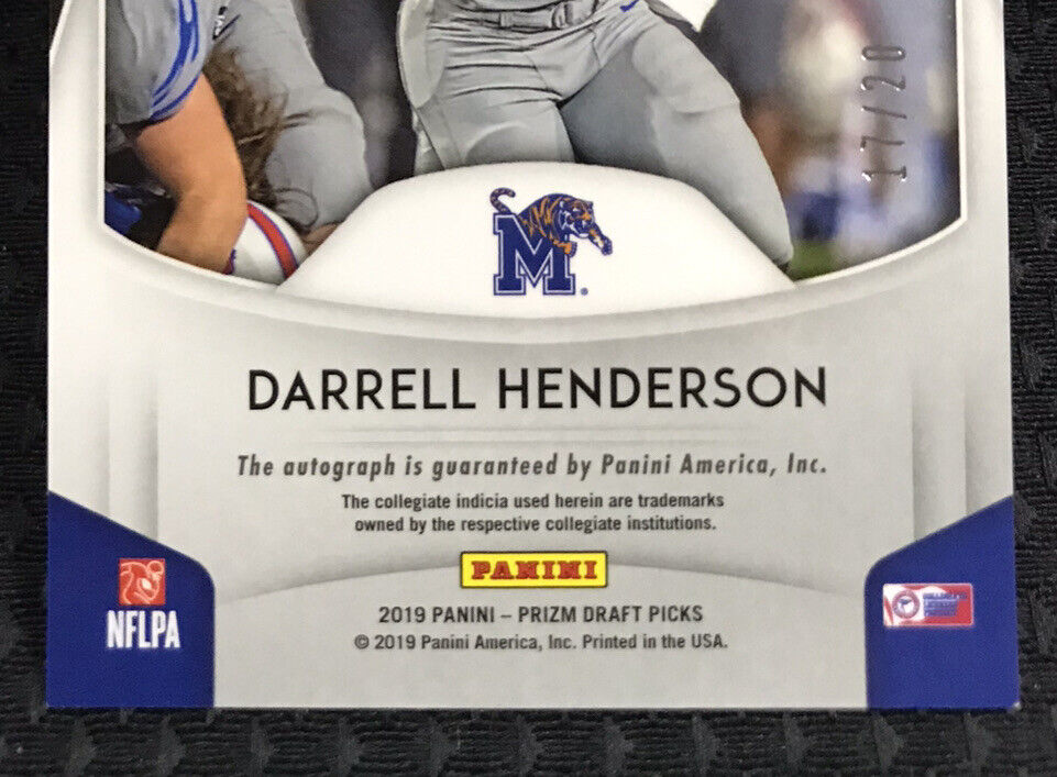 2019 Panini Prizm Draft Picks Darrell Henderson #127 RC Auto Mojo Prizm #17/20