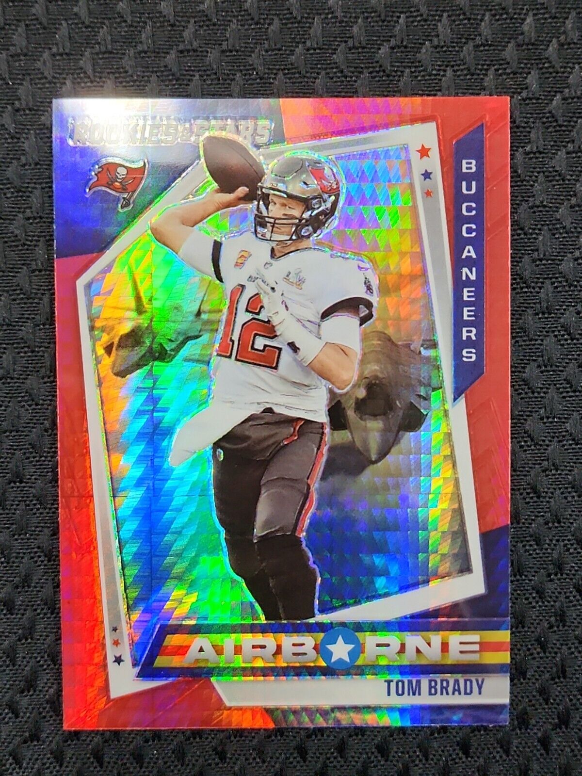 2021 Rookies & Stars Tom Brady Airborne Red Hyper Prizm ab-1