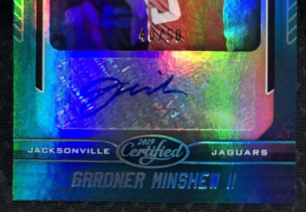 2019 CERTIFIED MIRROR TEAL GARDNER MINSHEW AUTOGRAPH RC 40/50 - JAGS/EAGLES SP