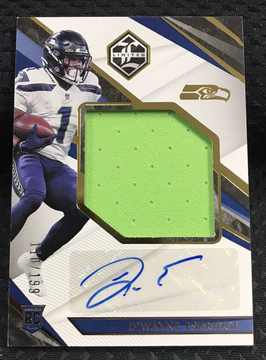 2021 Limited Rookie Patch Auto Dwayne Eskridge #/99 Seahawks