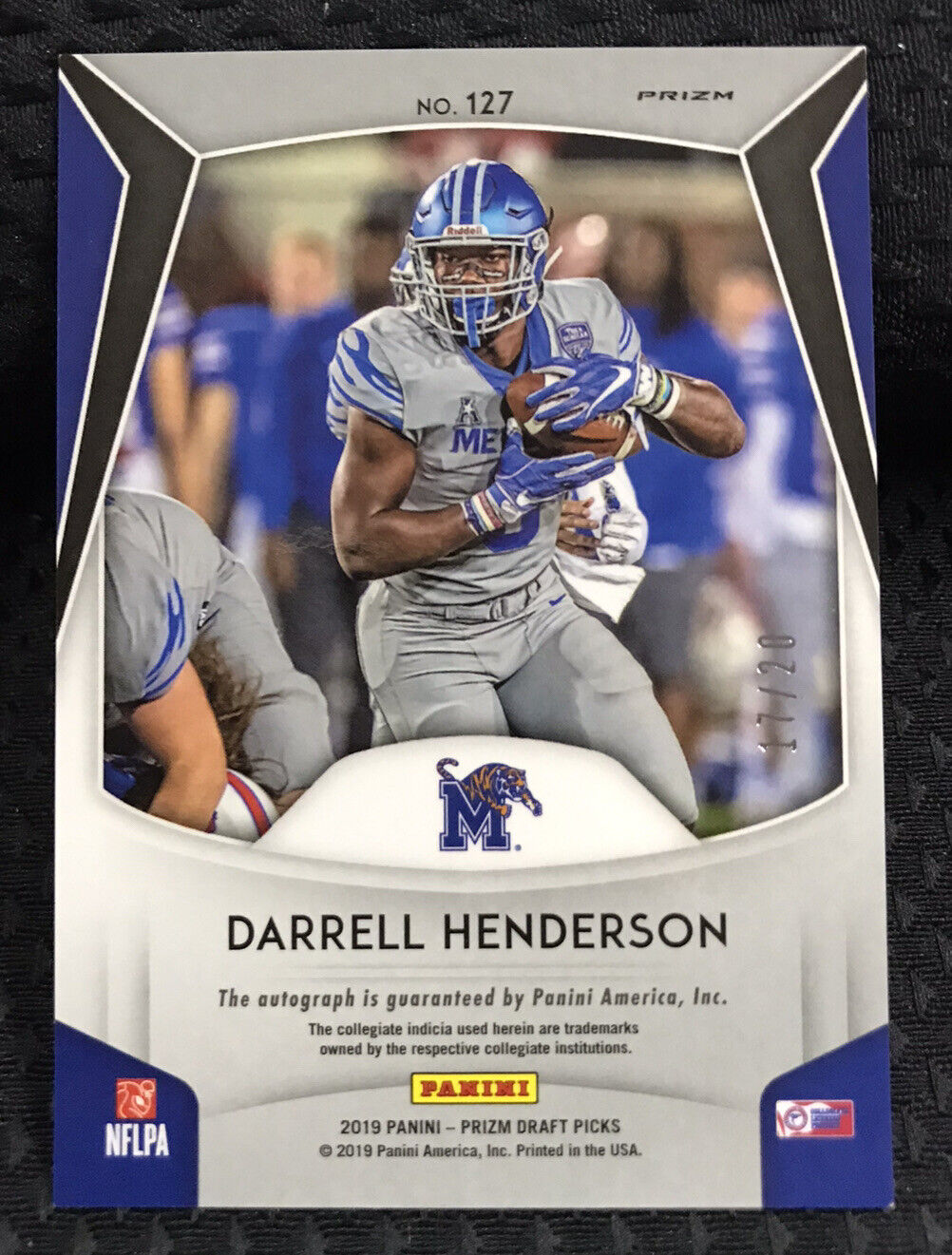 2019 Panini Prizm Draft Picks Darrell Henderson #127 RC Auto Mojo Prizm #17/20