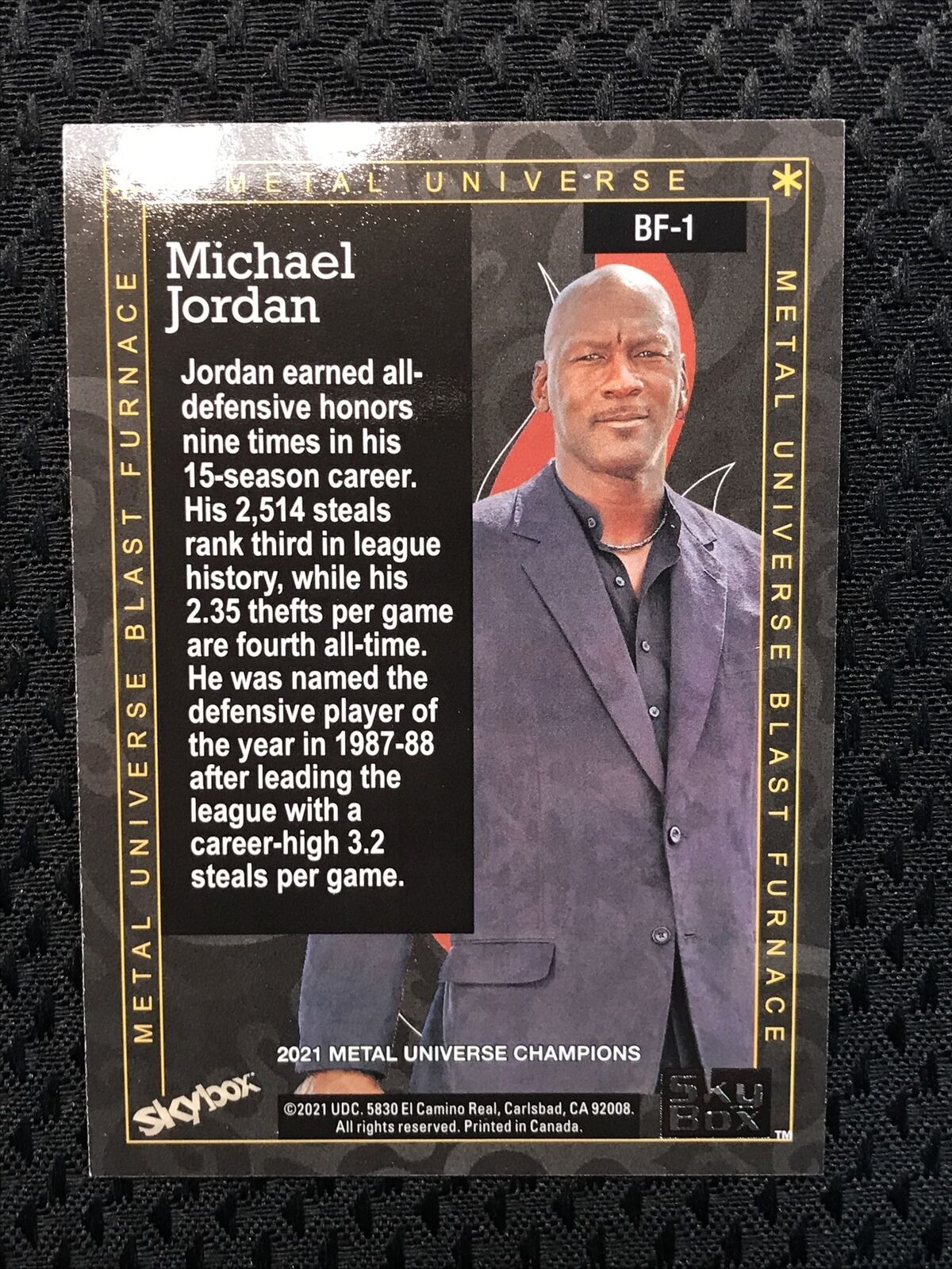 2021 Skybox Metal Universe Champions Blast Furnace Michael Jordan #BF1