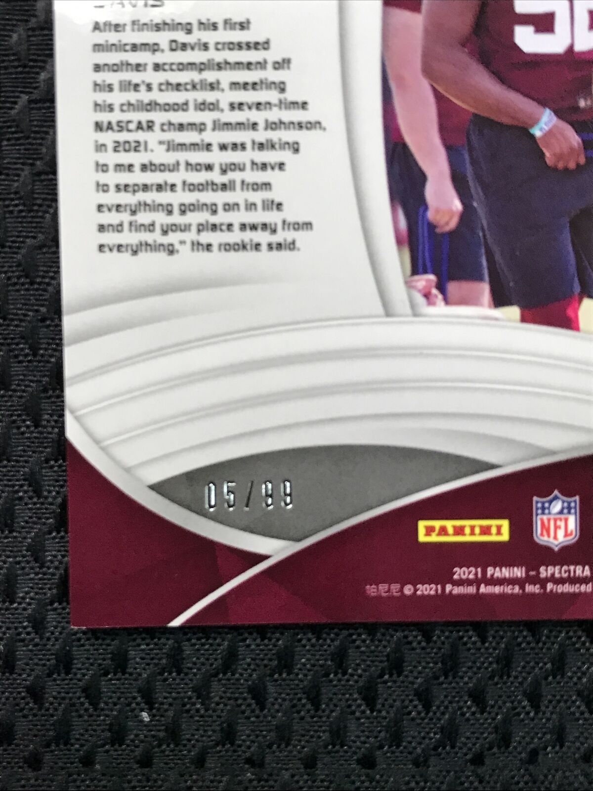2021 Panini Spectra Rookie Celestial Prizm /99 Jamin Davis #188 Rookie RC