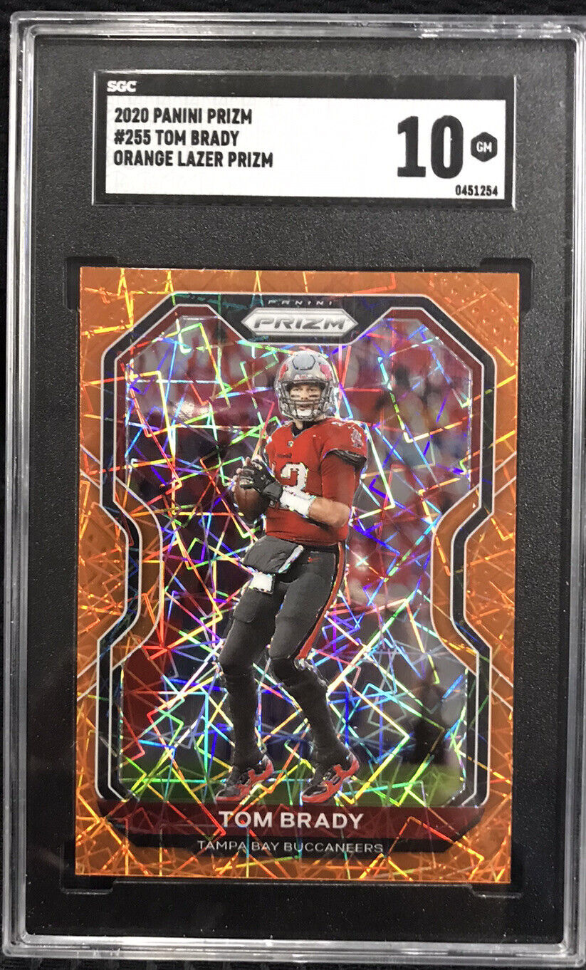 2020 Prizm Tom Brady Orange Lazer Prizm SGC Gem Mint 10 Buccaneers🐐🔥📈