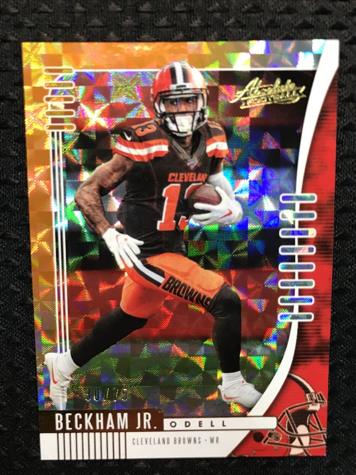 2019 Absolute Football #20 Odell Beckham Jr. Orange Mosaic /75 SP! Parallel **