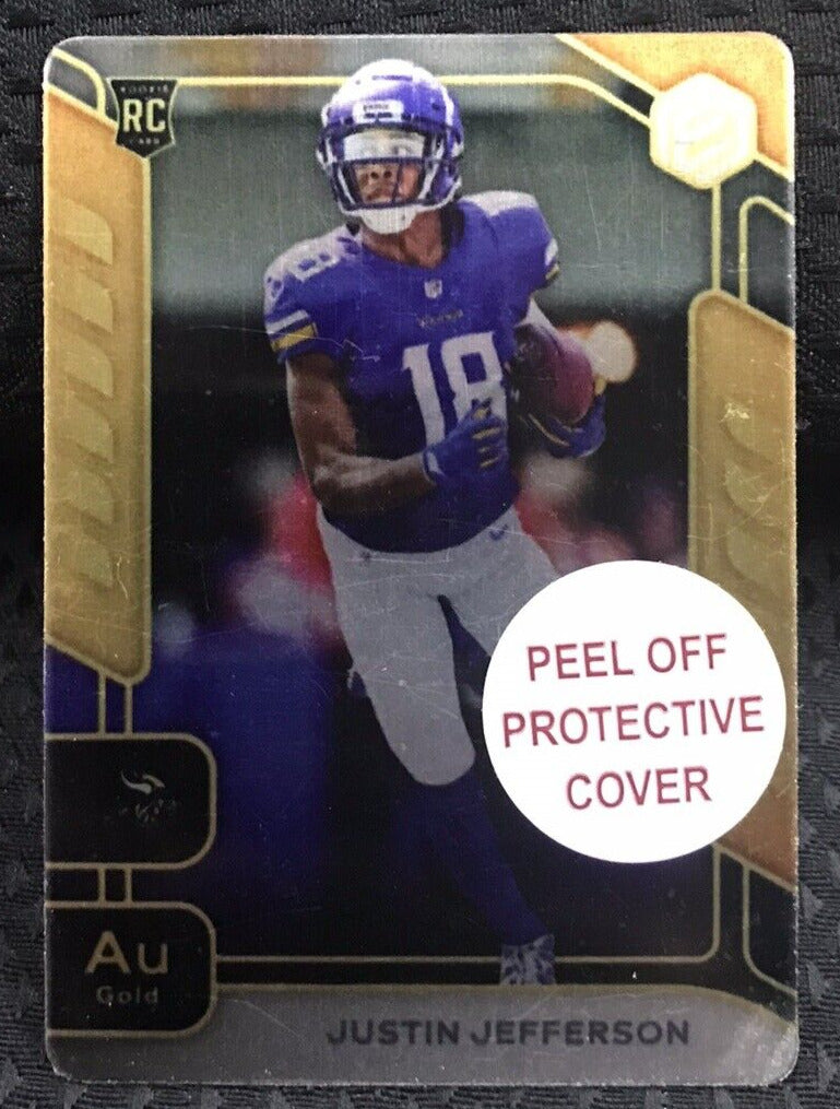 2020 Justin Jefferson Elements RC Gold #/91 Metal Card Vikings