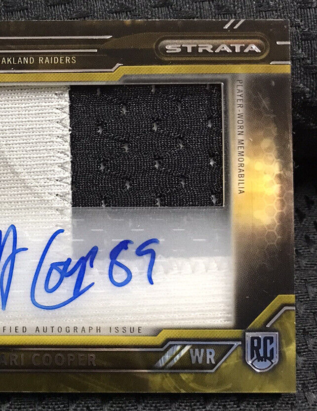 2015 Topps Strata Amari Cooper RC Two Color Patch Auto /25 Mint!